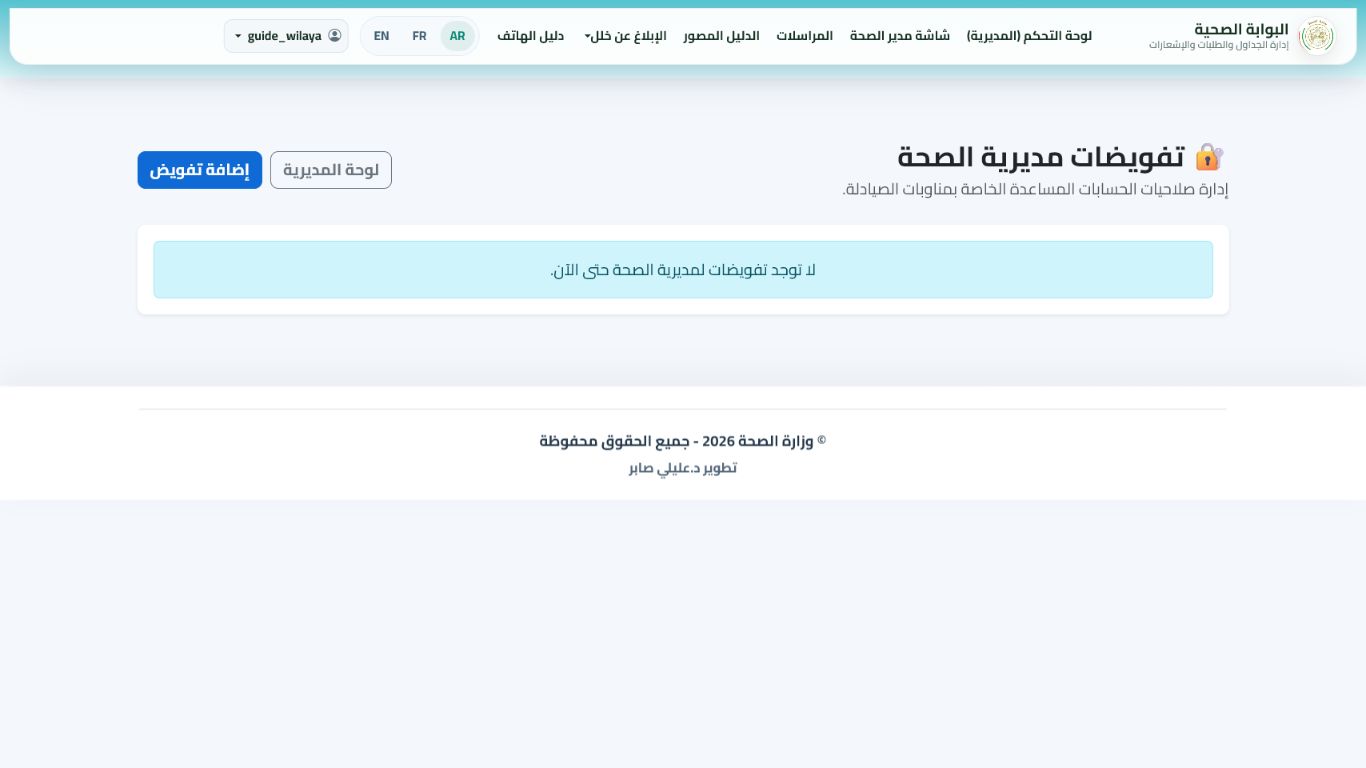 حدد المفوض والصلاحيات والمدة